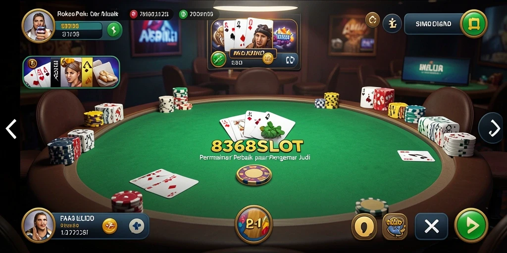 Screenshot gameplay menarik dari 8368SLOT saat bermain poker.