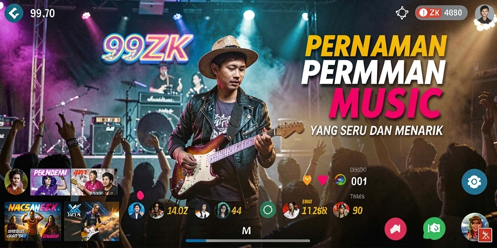 Screenshot gameplay 99ZK menampilkan interaksi musik yang seru.
