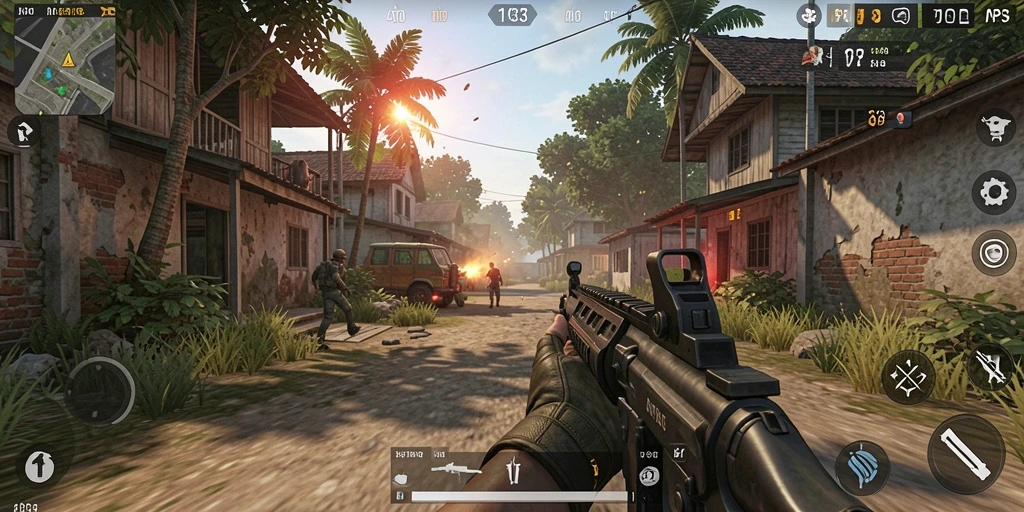Tampilan gameplay seru dalam game TPS API33 yang penuh aksi.