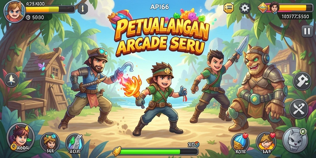 Tampilan gameplay seru dari API66 yang penuh tantangan.