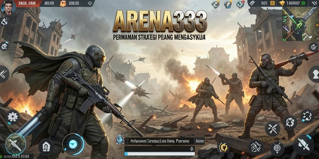 Gambaran gameplay ARENA333 yang epik dan strategis.