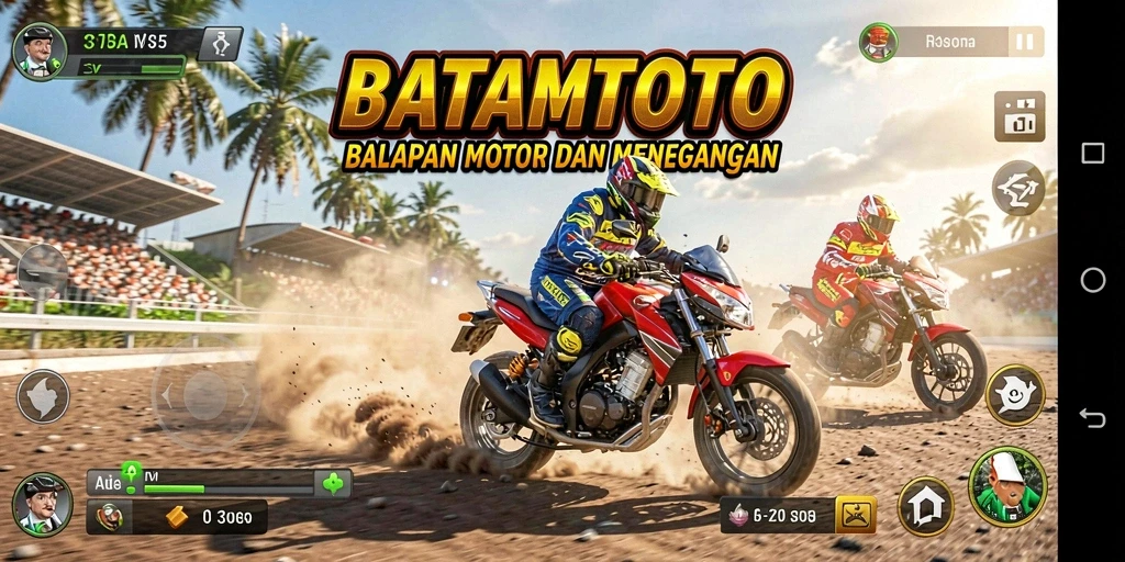 Gameplay seru balapan motor yang penuh aksi di BATAMTOTO.