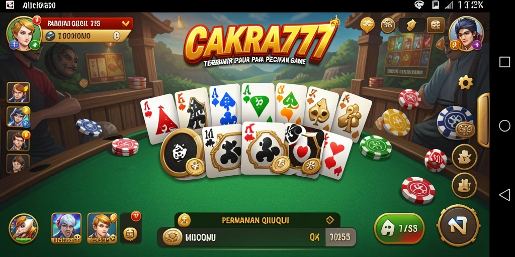 Tangkapan layar gameplay CAKRA777 menampilkan aksi seru permainan QiuQiu.