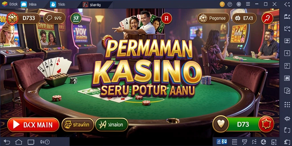 Screenshot D73 menampilkan gameplay Kasino yang menarik dan interaktif.