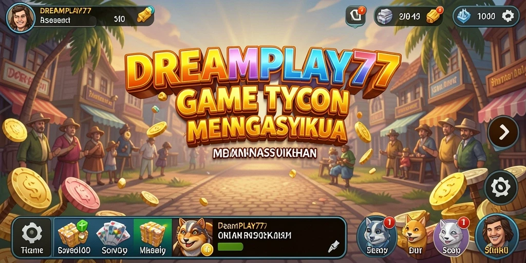 Tampilan gameplay yang menarik di DREAMPLAY77 saat membangun bisnis.