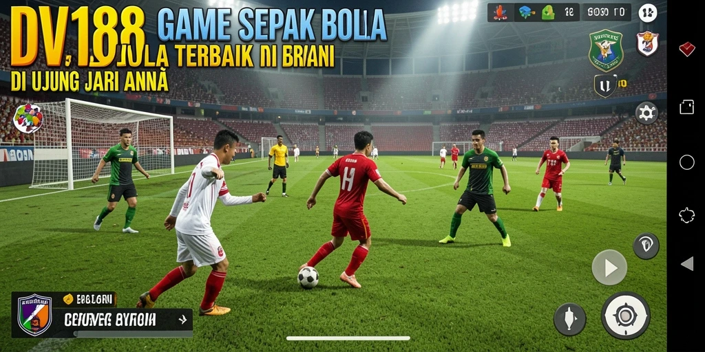 Gameplay sepak bola yang mengasyikkan dan realistis.