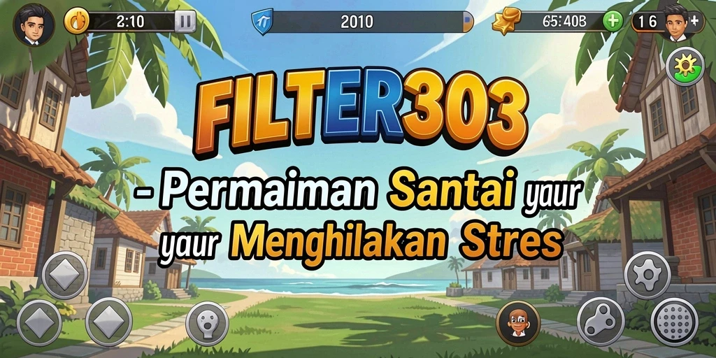 Screenshot menunjukkan gameplay menarik dari FILTER303 dengan karakter ceria.