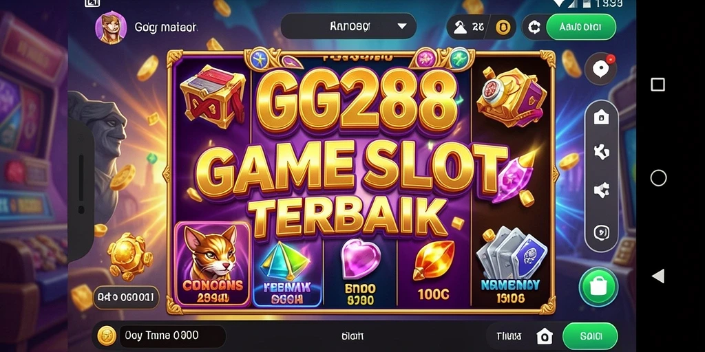 Screenshot gameplay GG288 menampilkan simbol slot yang menarik dan fitur bonus.
