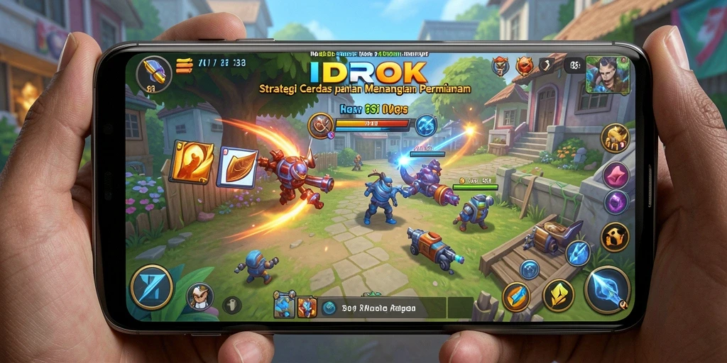 Tampilan gameplay cerdas dan strategi yang mendebarkan di IDROK.