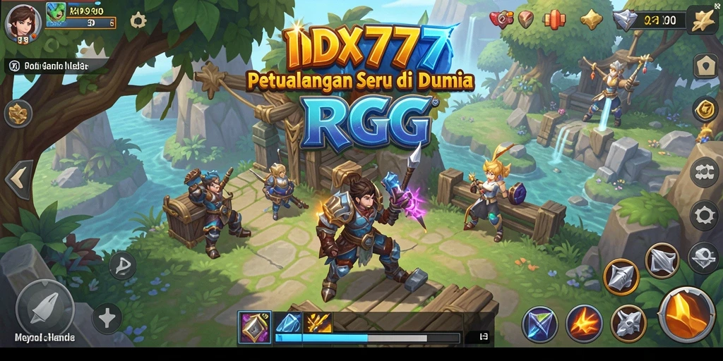 Screenshot menampilkan karakter dalam pertempuran epik di IDX777.