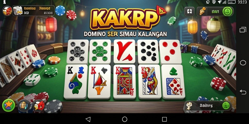 Tampak gameplay Domino yang seru dalam KAKRP.