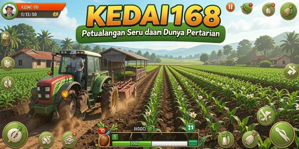 Tampilan menarik dari gameplay <strong>KEDAI168</strong> dengan berbagai jenis tanaman dan hewan.