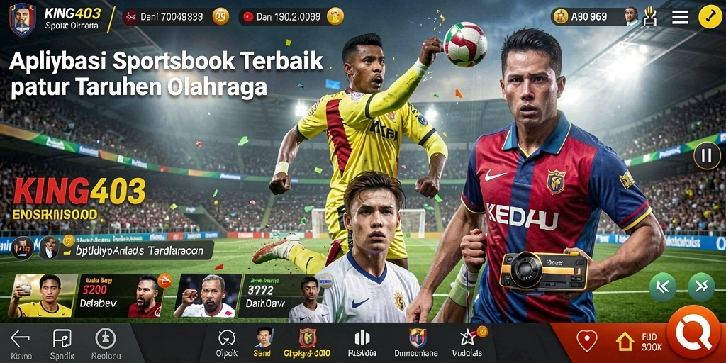 Screenshot utama KING403 yang menampilkan antarmuka taruhan olahraga.