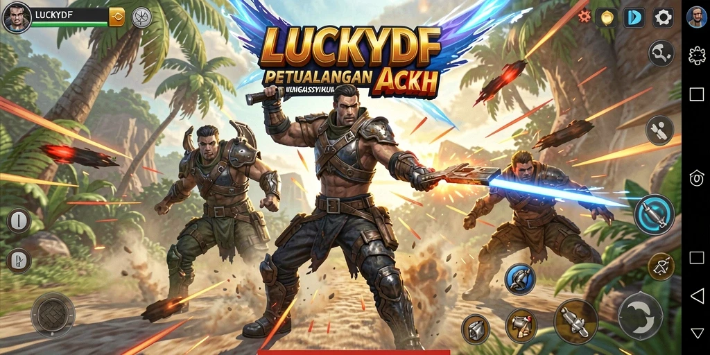 Tampilan aksi mendebarkan dari gameplay LUCKYDF.