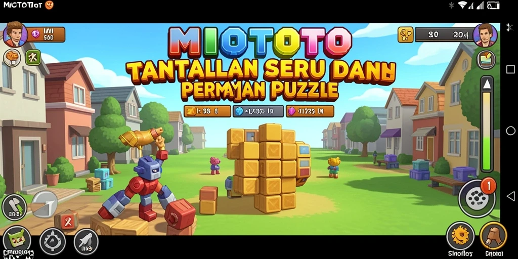 Tampilan gameplay MIOTOTO yang seru dan menantang dalam teka-teki.