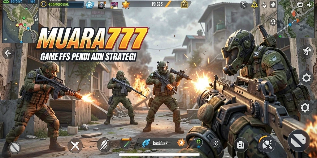 Screenshot utama menunjukkan aksi intens dari gameplay MUARA777.