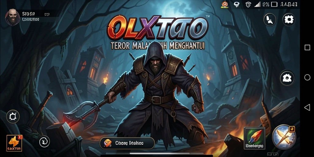 Screenshot OLXTOTO menunjukkan suasana horor yang intens dan mencekam.
