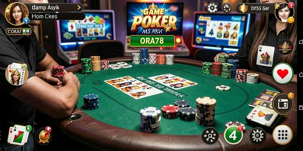 Gameplay seru dan mendebarkan di ORA78 poker.