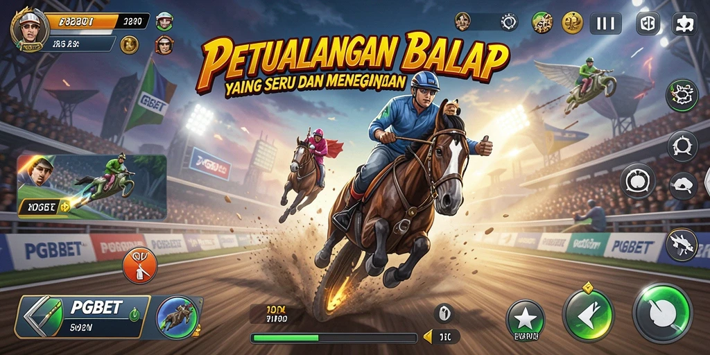 Screenshot gameplay PGBET menampilkan adrenalin balap yang menegangkan.