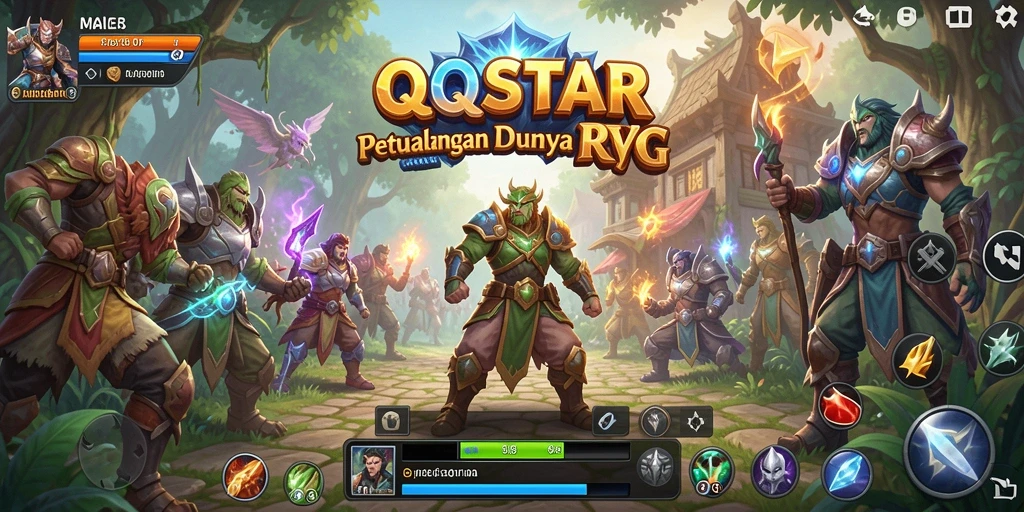Tampilan menarik dari gameplay RPG di QQSTAR, eksplorasi dunia fantasi.