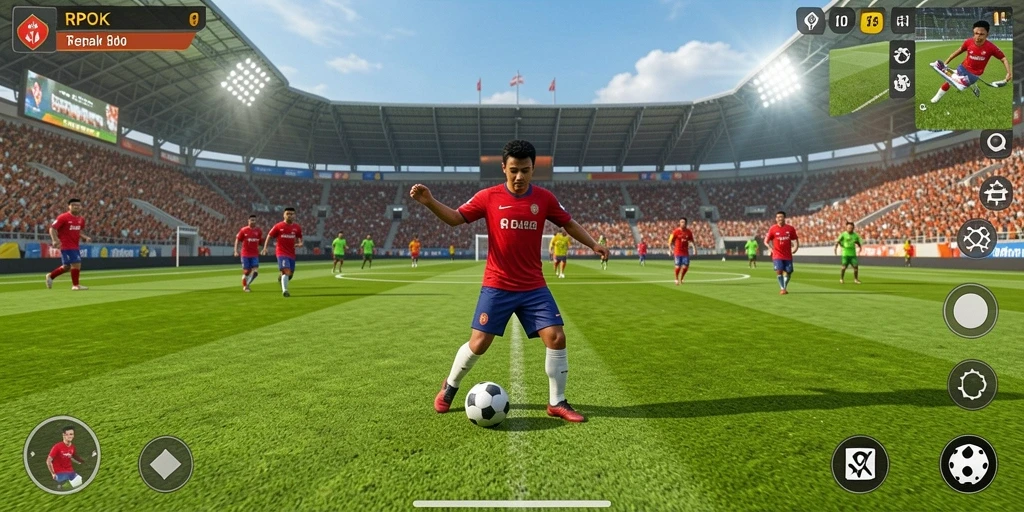 Tampilan gameplay RPOK yang mengesankan dalam aksi sepak bola