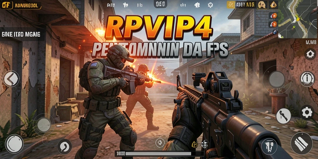 Screenshot gameplay RPVIP4 menampilkan aksi menegangkan dalam pertarungan FPS.