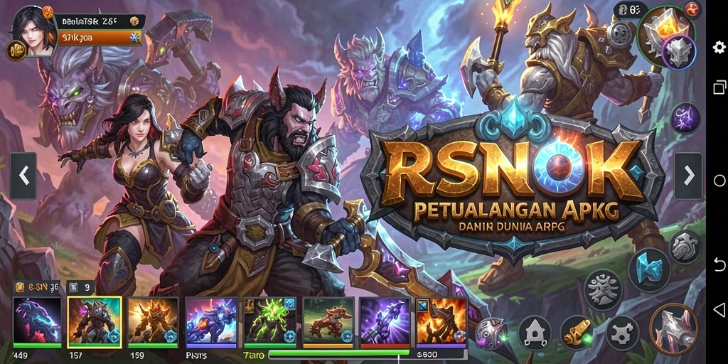 Tampilan gameplay RSNOK yang menegangkan dan penuh aksi dalam dunia ARPG.