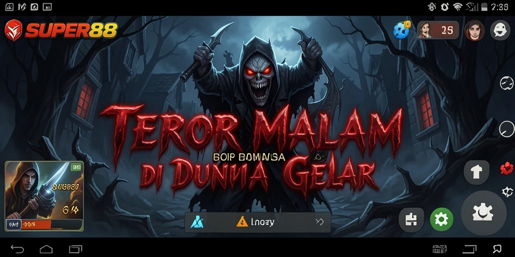 Tampilan menegangkan dalam gameplay SUPER88 yang penuh misteri.