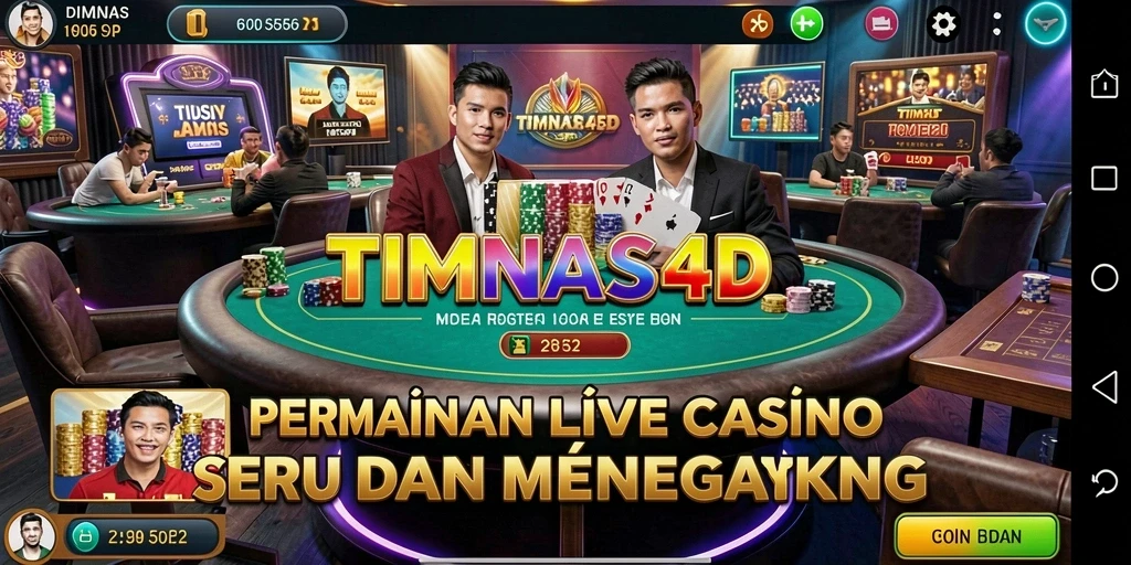 Tampilan gameplay Live Casino yang seru dan interaktif.