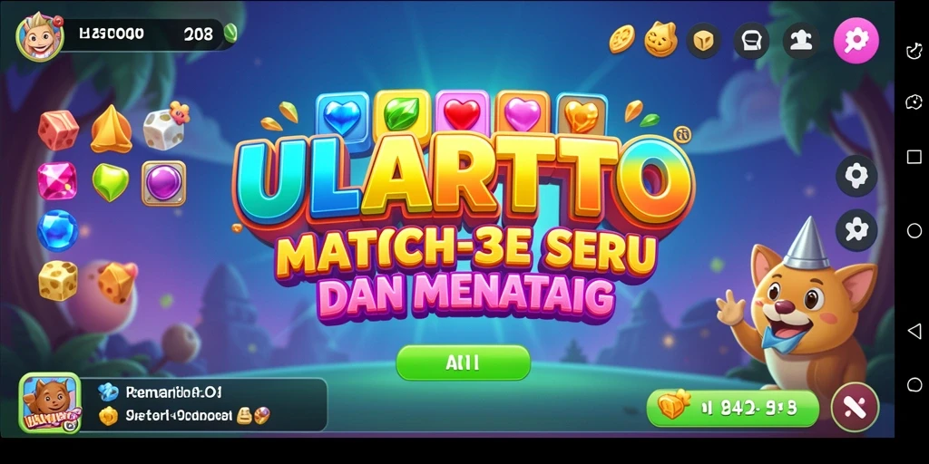Tampilan gameplay ULARTOTO yang seru dan menantang di setiap level.